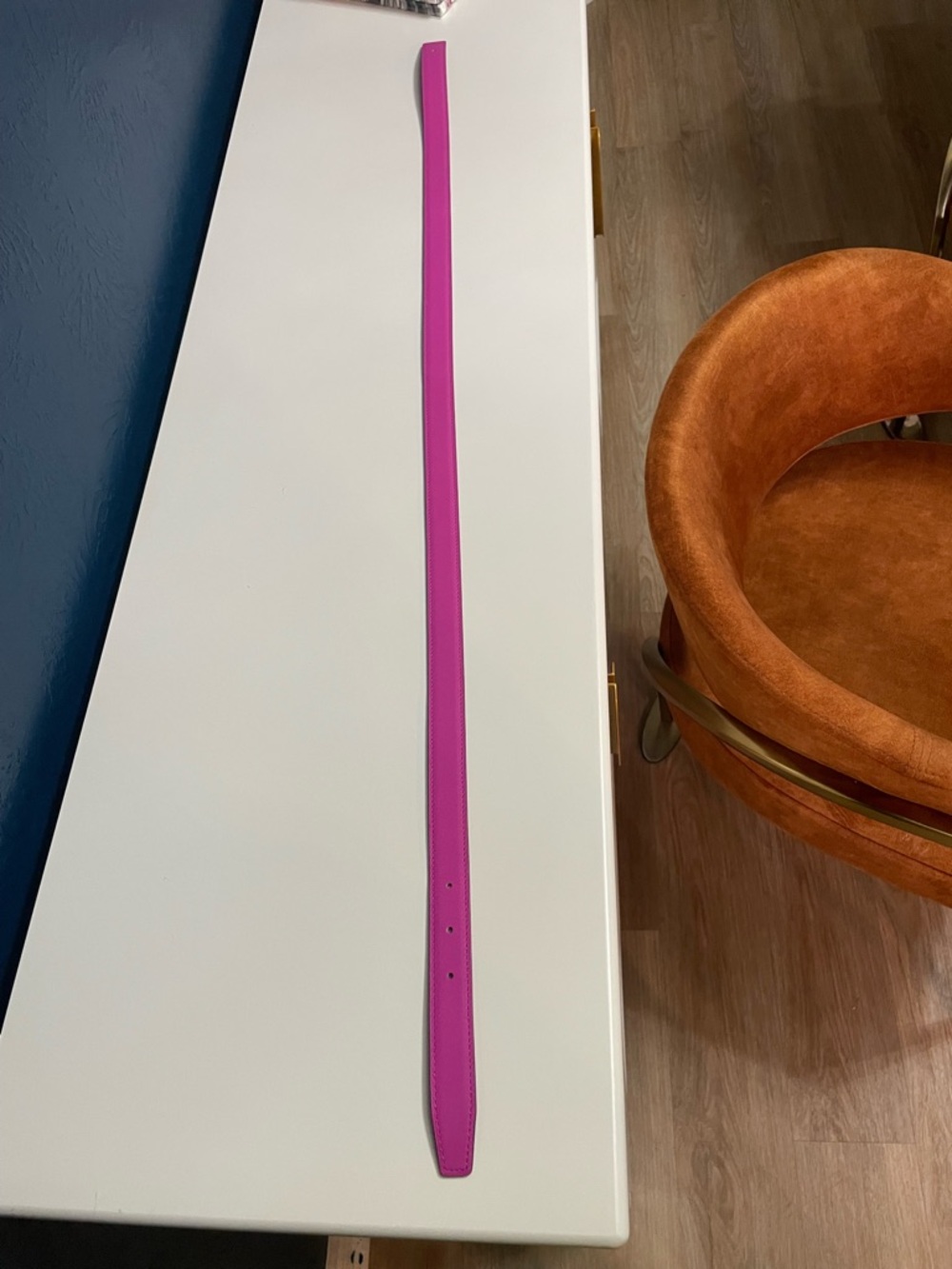 Hermes Red/plum duel sided Leather Belt - Picture 3 of 8